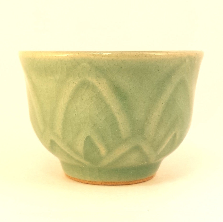 Celadon teacup - lotus