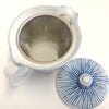 Japanese Imari (Arita) porcelain teapot - blue stripes