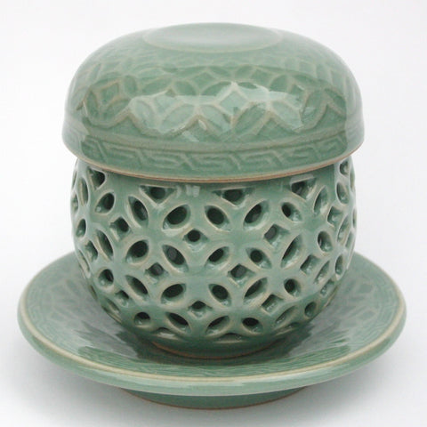 Infuser mug Set of 2 - Celadon Web
