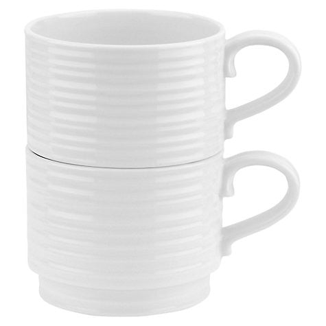 Sophie Conran for Portmeirion White Stacking Cups Set of 2