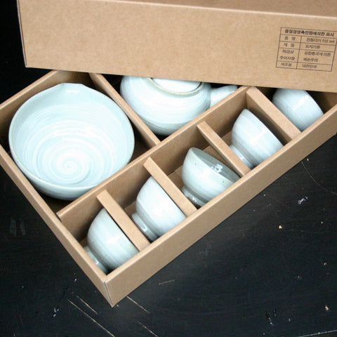 Korean tea set - Brush Touch 5 cups
